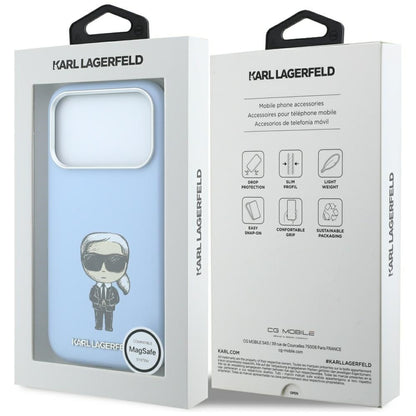 MagSafe-Hülle für Apple iPhone 18 Pro Max / 17 Pro Max, Karl Lagerfeld, Ikonik Sketch, Blau