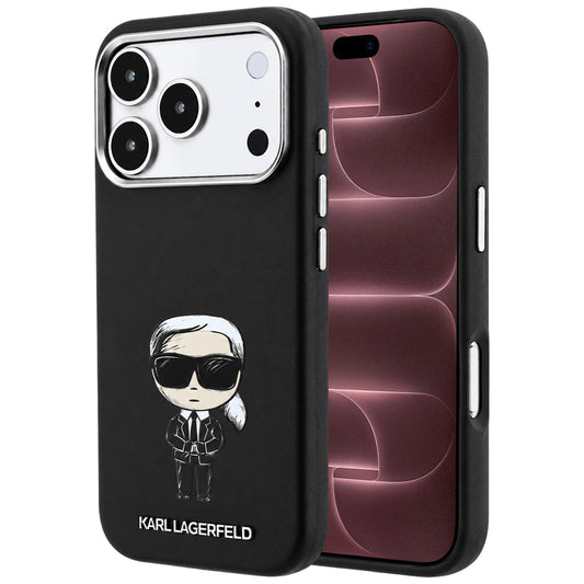 Coque MagSafe pour Apple iPhone 18 Pro Max / 17 Pro Max, Karl Lagerfeld, Ikonik Sketch, Noire