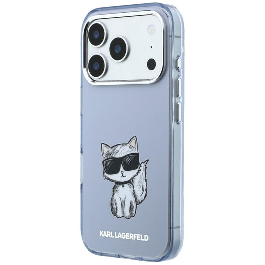 Coque MagSafe pour Apple iPhone 18 Pro Max / 17 Pro Max, Karl Lagerfeld, IML Choupette Body Sketch Print, Bleue