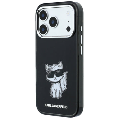 MagSafe-Hülle für Apple iPhone 18 Pro Max / 17 Pro Max, Karl Lagerfeld, IML Choupette Body Sketch Print, Schwarz