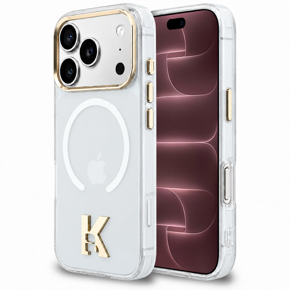 Coque MagSafe pour Apple iPhone 18 Pro Max / 17 Pro Max, Karl Lagerfeld, logo IML Karl Head, transparente