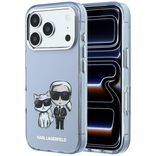 Coque MagSafe pour Apple iPhone 18 Pro Max / 17 Pro Max, Karl Lagerfeld, IML KC Bodies Sketch Print, Bleue