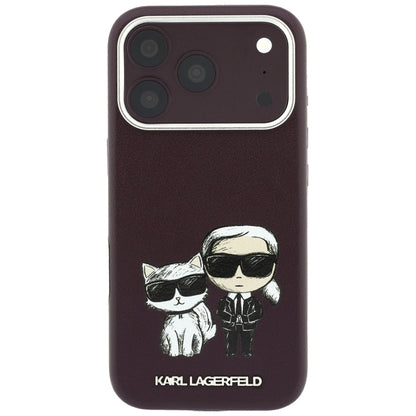 MagSafe Case for Apple iPhone 18 Pro Max / 17 Pro Max, Karl Lagerfeld, KC Bodies Sketch, Burgundy