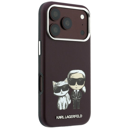 MagSafe Case for Apple iPhone 18 Pro Max / 17 Pro Max, Karl Lagerfeld, KC Bodies Sketch, Burgundy