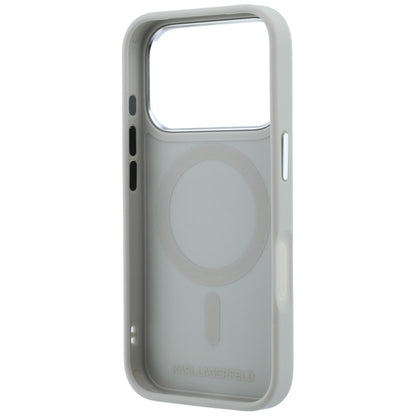 Coque MagSafe pour Apple iPhone 18 Pro Max / 17 Pro Max, Karl Lagerfeld, Point and Choupette Sketch, Gris