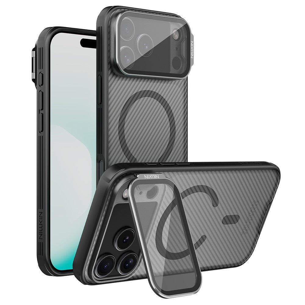 MagSafe-Hülle für Apple iPhone 18 Pro Max / 17 Pro Max, Nillkin, CamShield Prop, Schwarz Transparent