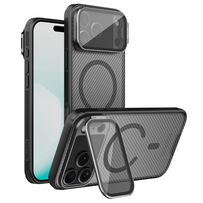 MagSafe-Hülle für Apple iPhone 18 Pro Max / 17 Pro Max, Nillkin, CamShield Prop, Schwarz Transparent
