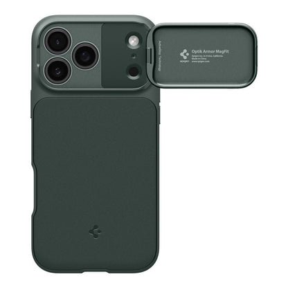 Coque MagSafe pour Apple iPhone 18 Pro Max / 17 Pro Max, Spigen, Optik Armor, Vert ACS09901