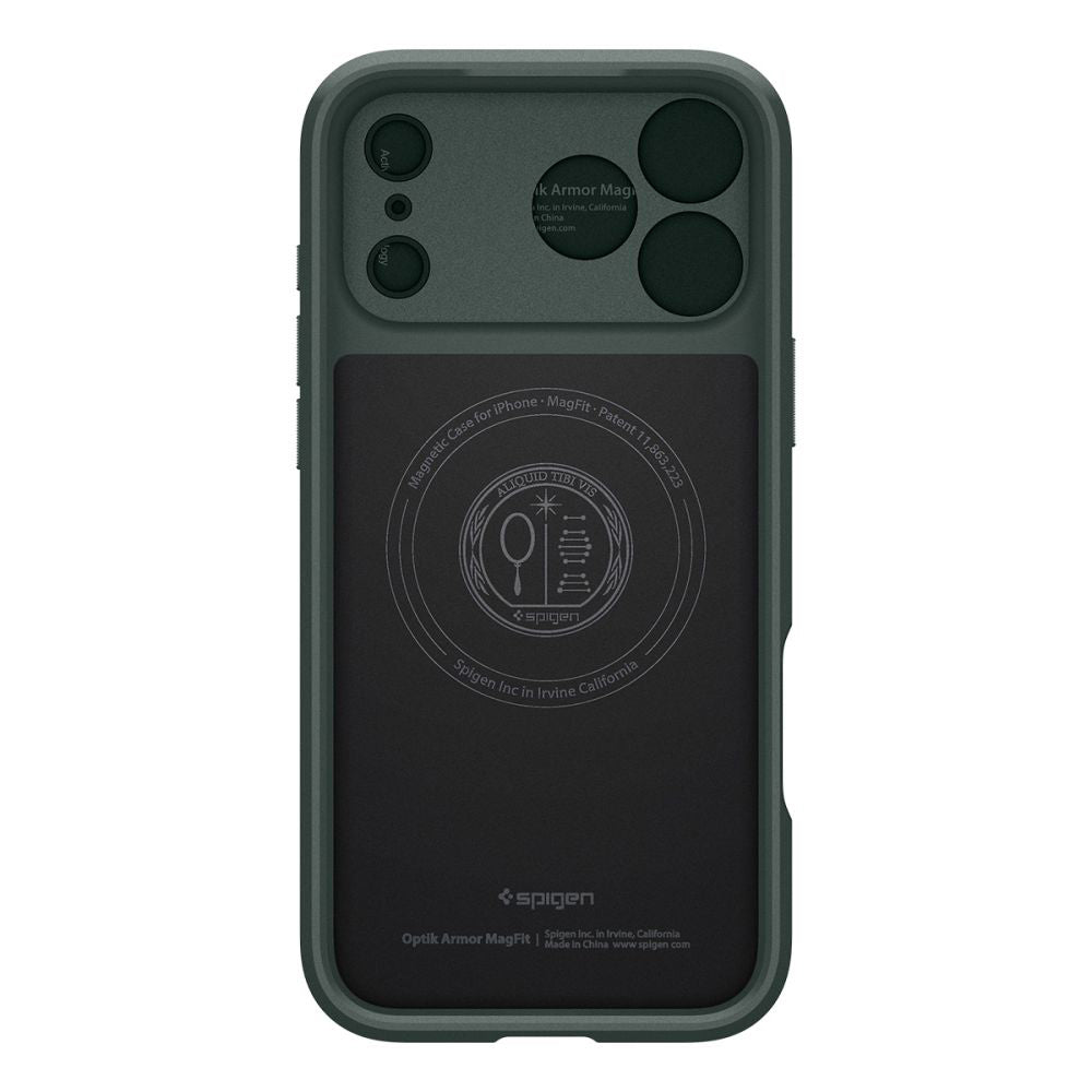 Coque MagSafe pour Apple iPhone 18 Pro Max / 17 Pro Max, Spigen, Optik Armor, Vert ACS09901