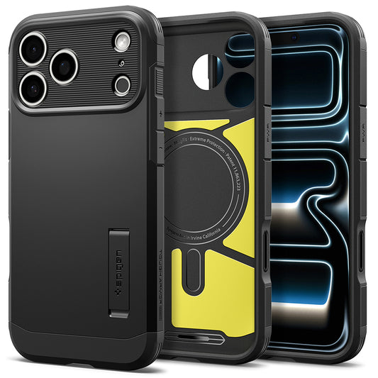 Coque MagSafe pour Apple iPhone 18 Pro Max / 17 Pro Max, Spigen, Tough Armor T, Noire ACS12136
