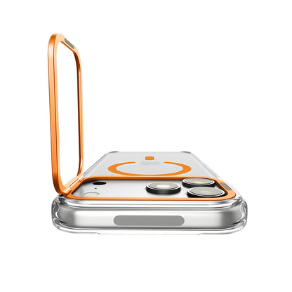 Coque MagSafe pour Apple iPhone 18 Pro Max / 17 Pro Max, Spigen, Ultra Hybrid Optik S, Transparent Orange ACS11910