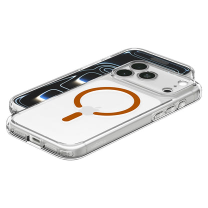 Coque MagSafe pour Apple iPhone 18 Pro Max / 17 Pro Max, Spigen, Ultra Hybrid, Transparente Orange ACS12122