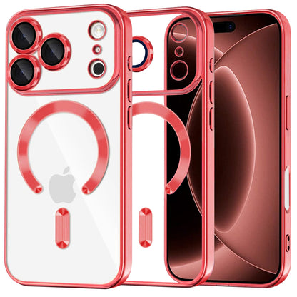 MagSafe-Hülle für Apple iPhone 18 Pro Max / 17 Pro Max, Techsuit, Luxury Crystal, Rot
