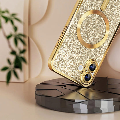 MagSafe Case for Apple iPhone 18 Pro Max / 17 Pro Max, Techsuit, Luxury Glitter, Black