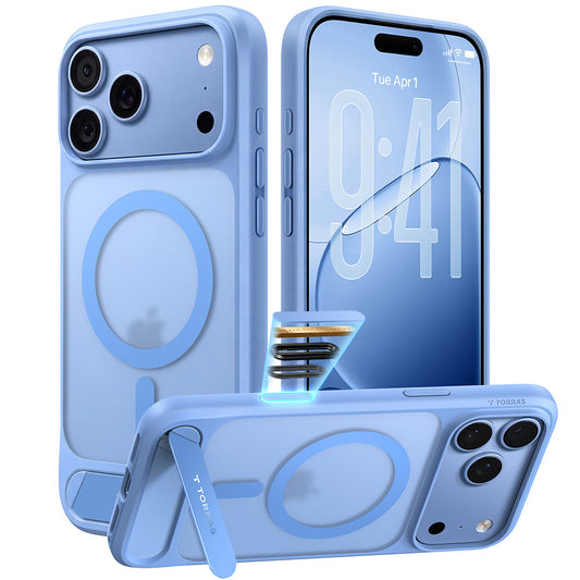 MagSafe-Hülle für Apple iPhone 18 Pro Max / 17 Pro Max, Torras, Ostand L1 Guardian, Blau