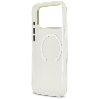 Coque MagSafe pour Apple iPhone 18 Pro Max, Guess, Contour Métallique, Dorée