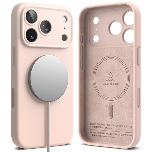 MagSafe-Hülle für Apple iPhone 18 Pro Max, Ringke, Silikon, Rosa