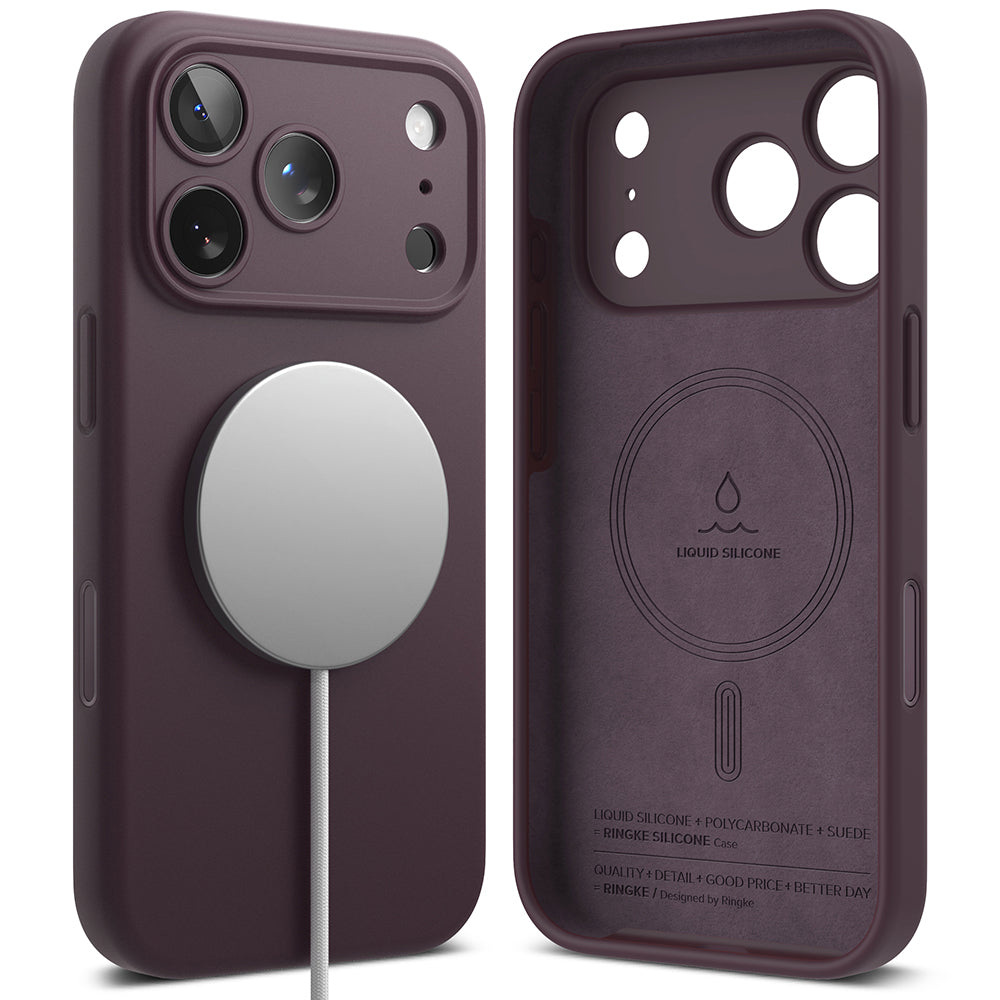 MagSafe Case for Apple iPhone 18 Pro Max, Ringke, Silicone, Dark Burgundy