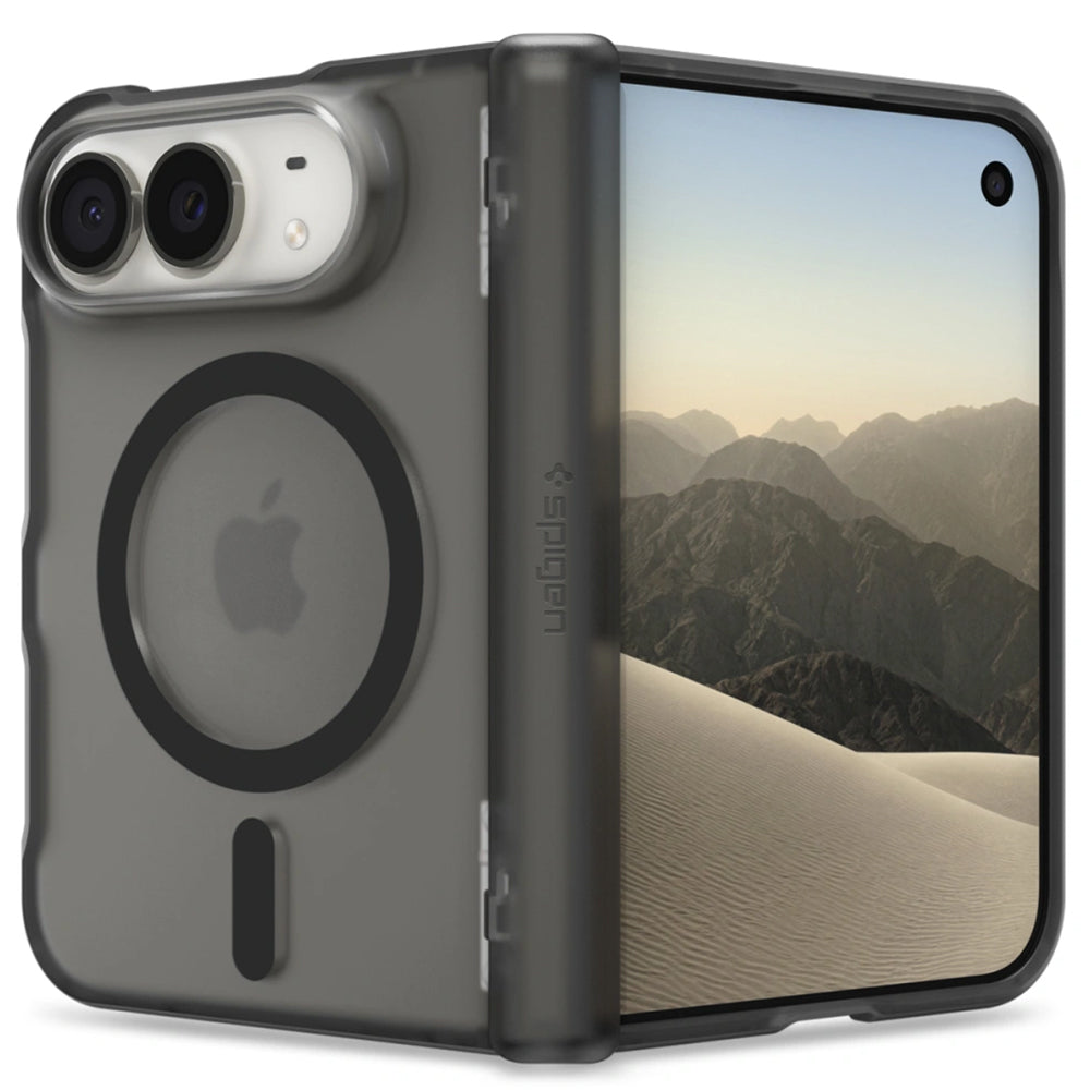 Coque MagSafe pour Apple iPhone Duo, Spigen, Ultra Hybrid Pro, noire satinée ACS11689