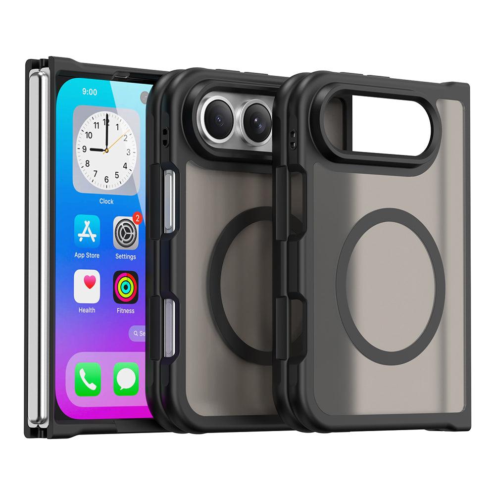 Coque MagSafe pour Apple iPhone Duo, Techsuit, HaloFrost II, Noire