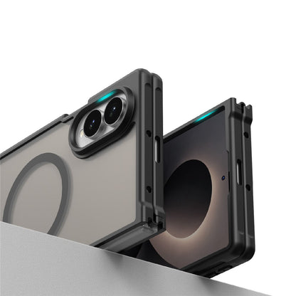 Coque MagSafe pour Apple iPhone Duo, Techsuit, HaloFrost II, Noire