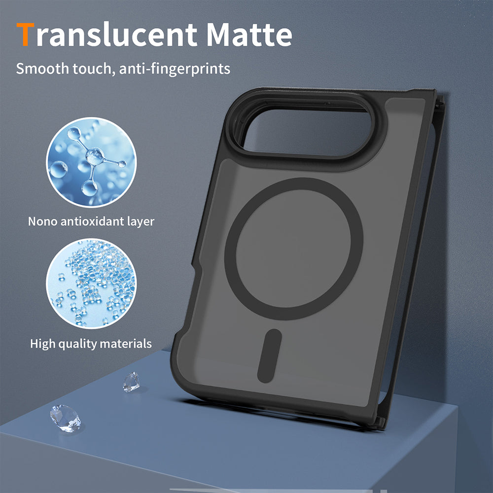 MagSafe-Hülle für Apple iPhone Duo, Techsuit, PureFrost, Satin-Schwarz