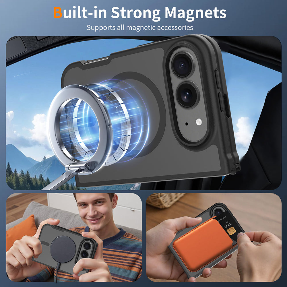 MagSafe-Hülle für Apple iPhone Duo, Techsuit, PureFrost, Satin-Schwarz