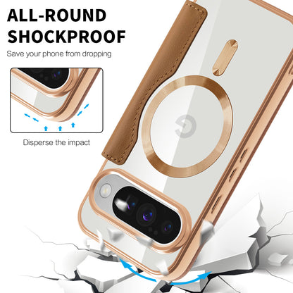 Coque MagSafe pour Google Pixel 10 Pro / 10, Techsuit, SmartMag Book, Marron