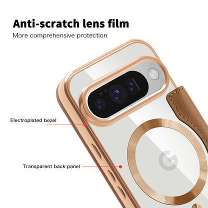 Coque MagSafe pour Google Pixel 10 Pro / 10, Techsuit, SmartMag Book, Marron