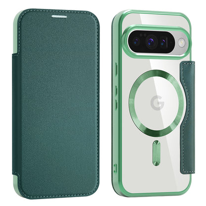 MagSafe Case for Google Pixel 10 Pro / 10, Techsuit, SmartMag Book, Green