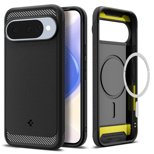 Coque MagSafe pour Google Pixel 10 Pro / 10, Spigen, Rugged Armor, Noir Mat ACS09698