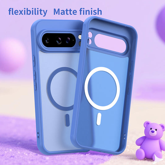 Coque MagSafe pour Google Pixel 10 Pro, Techsuit, HaloFrost II, Bleue