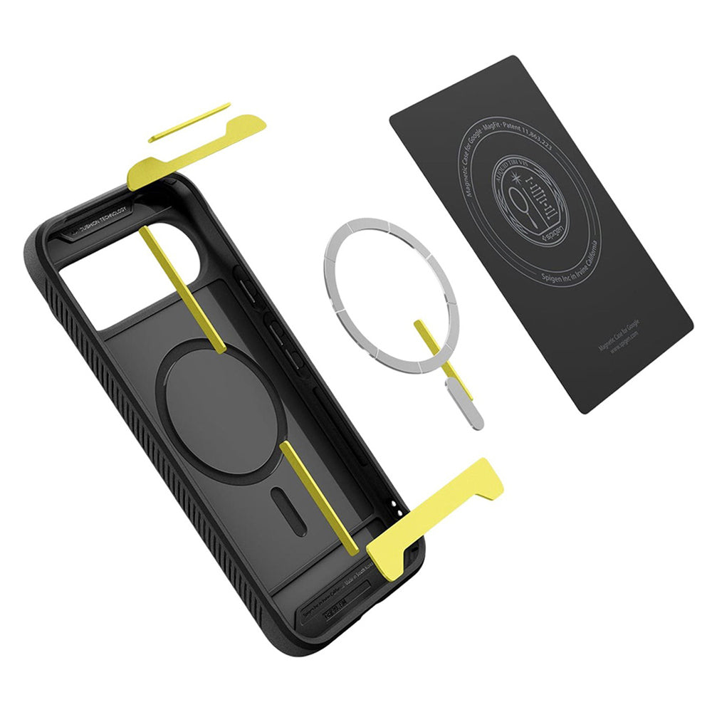 MagSafe Hülle für Google Pixel 10 Pro XL, Spigen, Rugged Armor, Mattschwarz ACS09721