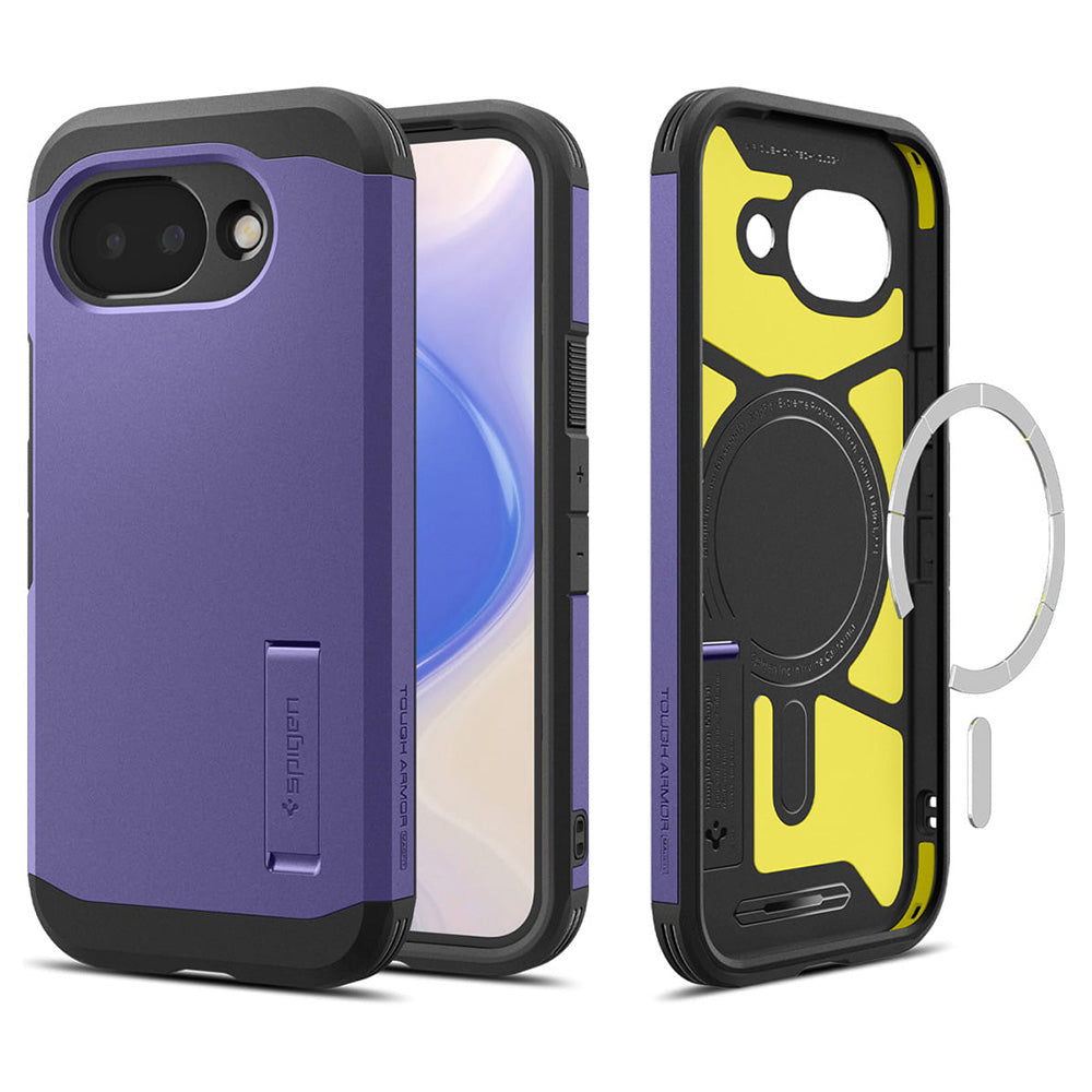 Coque MagSafe pour Google Pixel 10a, Spigen, Tough Armor, Violet ACS11281