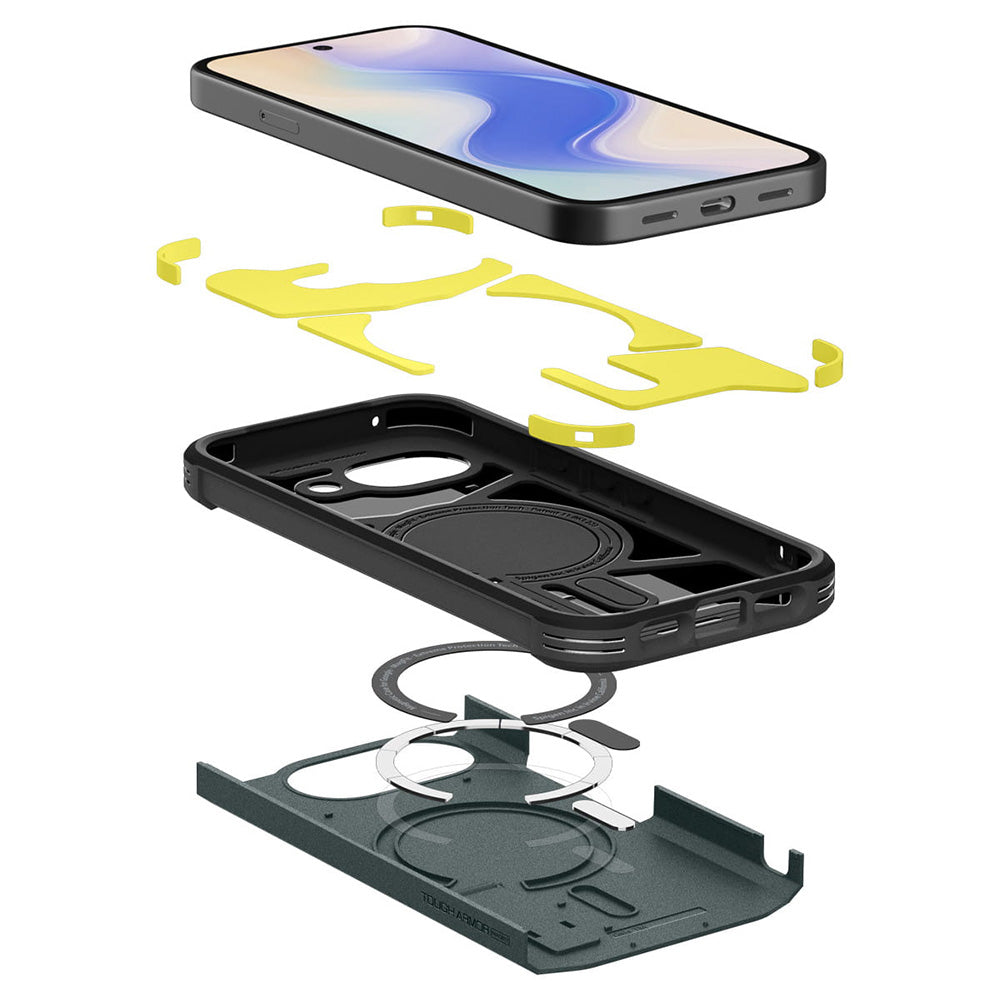 MagSafe Hülle für Google Pixel 10a, Spigen, Tough Armor, Grün ACS11282