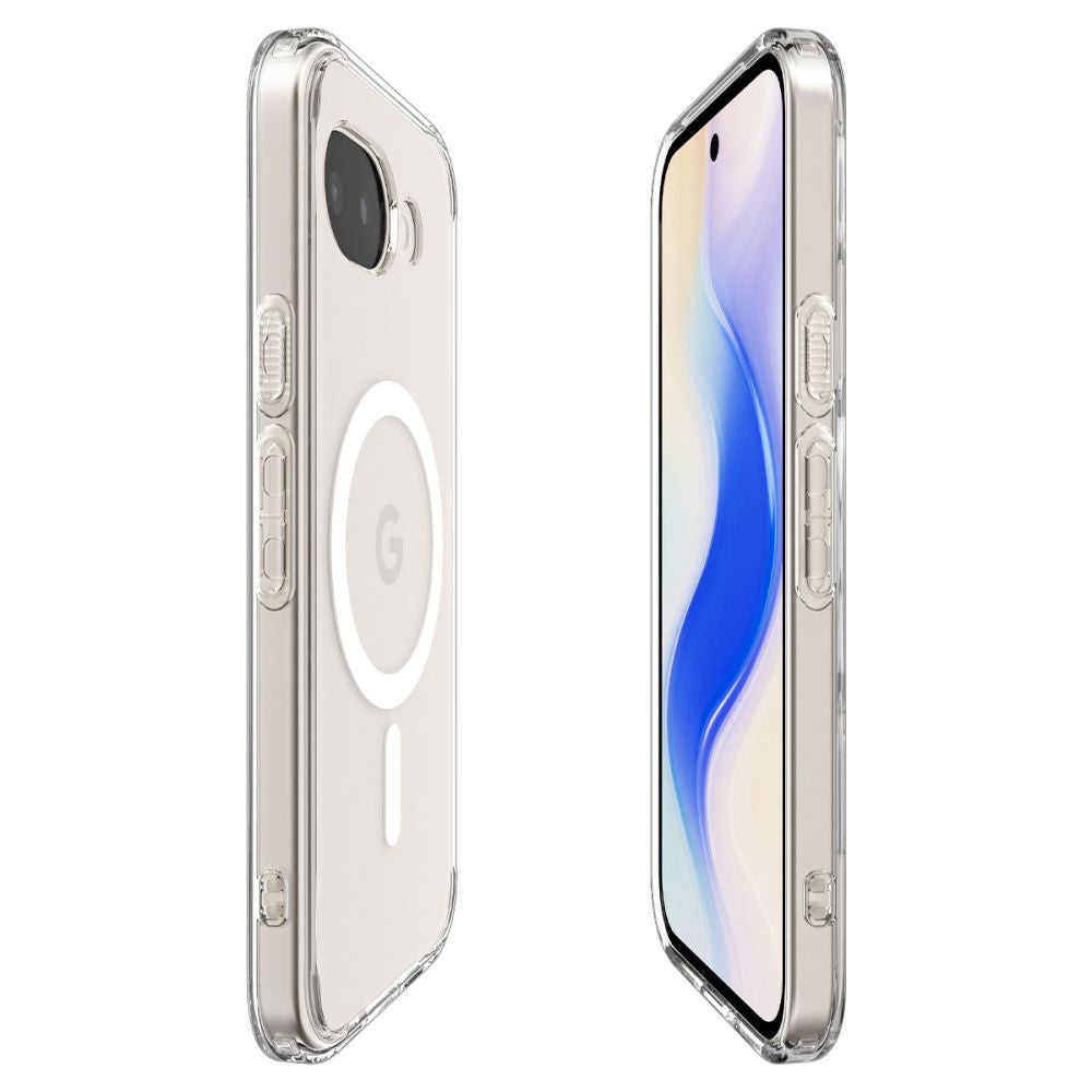 Coque MagSafe pour Google Pixel 10a, Spigen, Ultra Hybrid, Transparente Blanche ACS11276