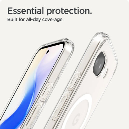 Coque MagSafe pour Google Pixel 10a, Spigen, Ultra Hybrid, Transparente Blanche ACS11276