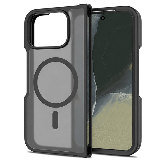 Coque MagSafe pour Google Pixel 11 Pro Fold, Techsuit, PureFrost, Noir Satiné