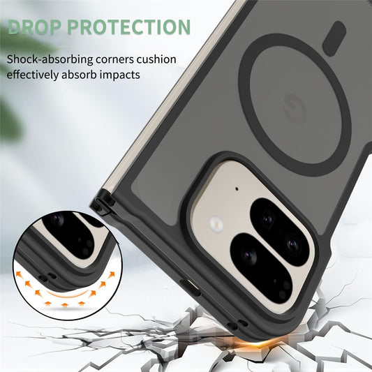 Coque MagSafe pour Google Pixel 11 Pro Fold, Techsuit, PureFrost, Noir Satiné