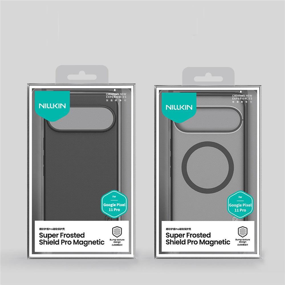 Coque MagSafe pour Google Pixel 11 Pro, Nillkin, Super Shield Pro, noire transparente satinée