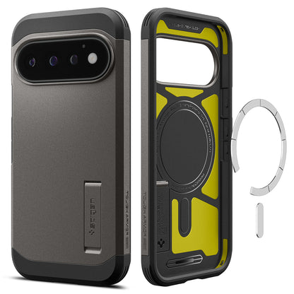MagSafe-Hülle für Google Pixel 11 Pro, Spigen, Tough Armor, Grau ACS11860