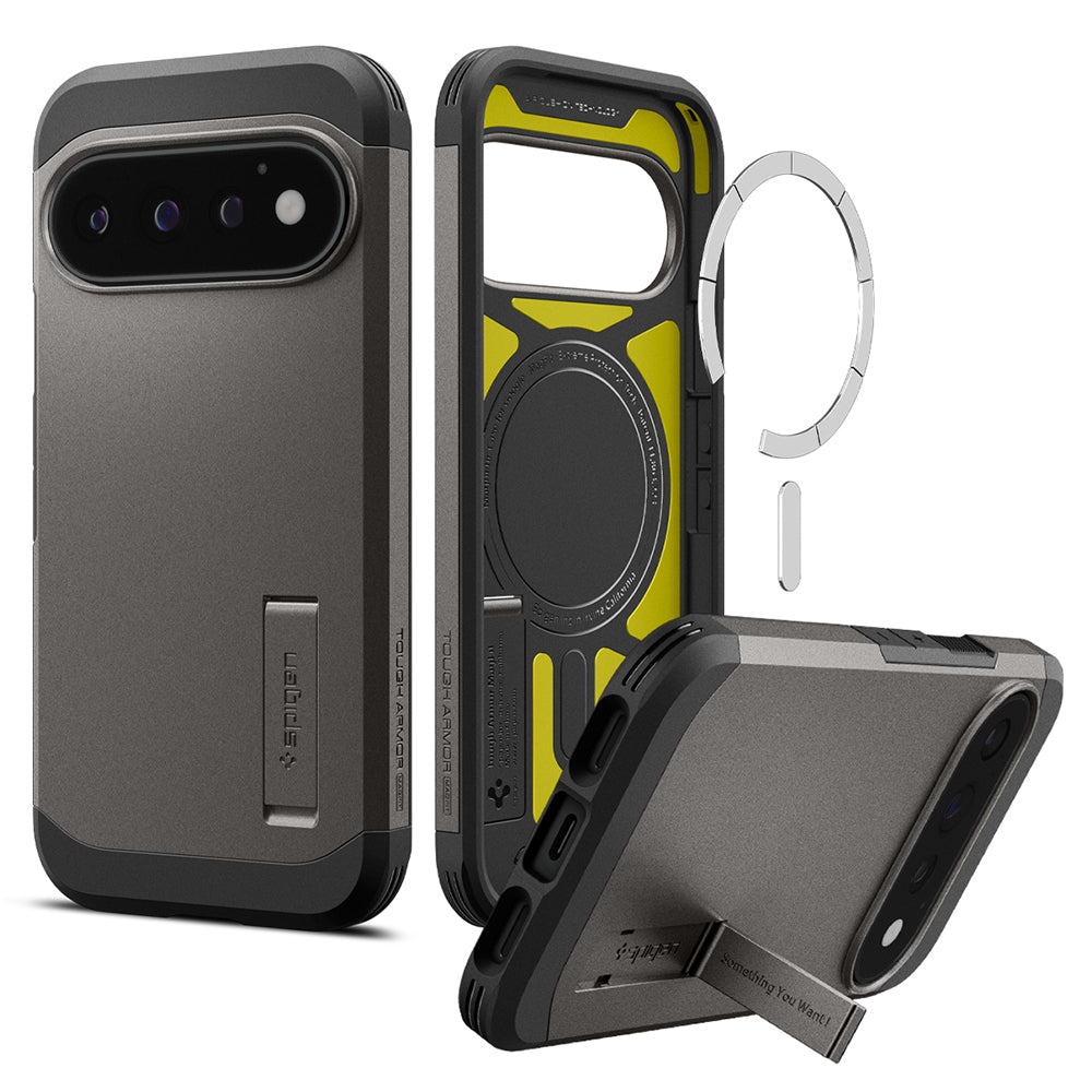 MagSafe-Hülle für Google Pixel 11 Pro, Spigen, Tough Armor, Grau ACS11860