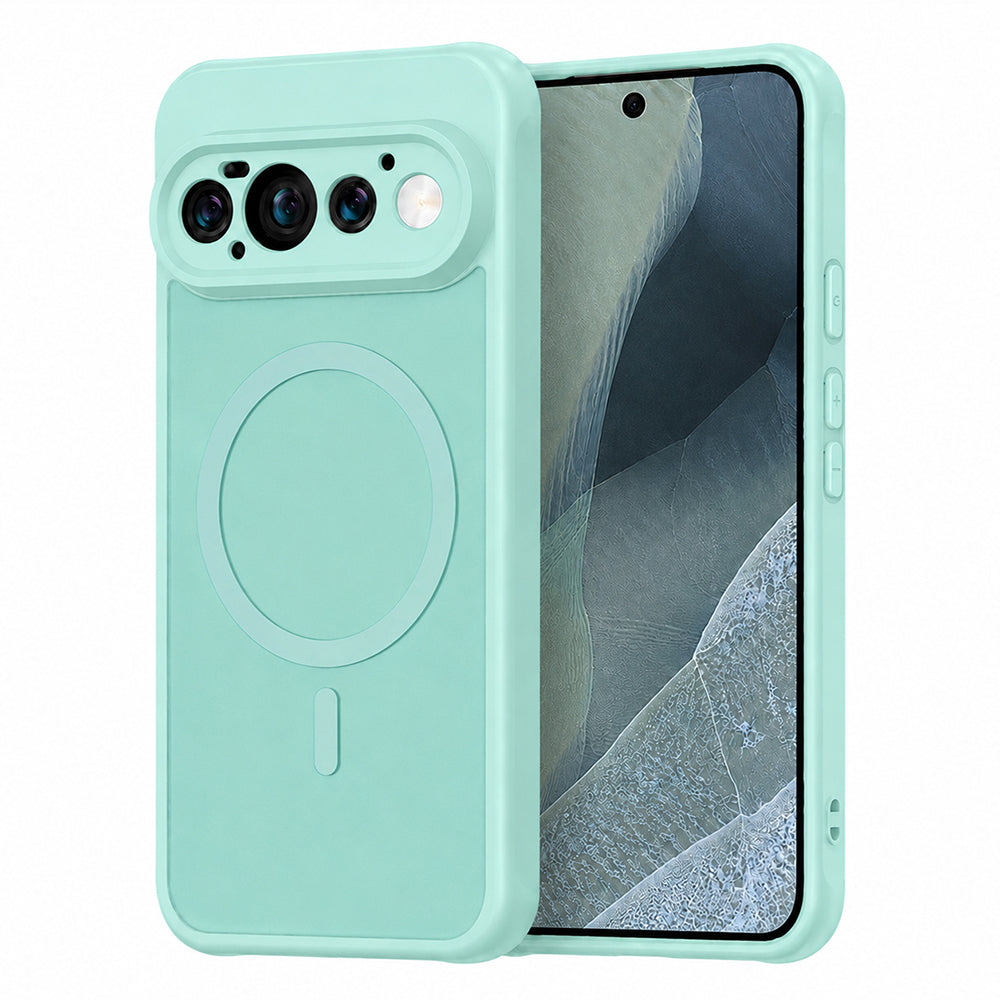 Coque MagSafe pour Google Pixel 11 Pro, Techsuit, HaloFrost II, Vert Clair