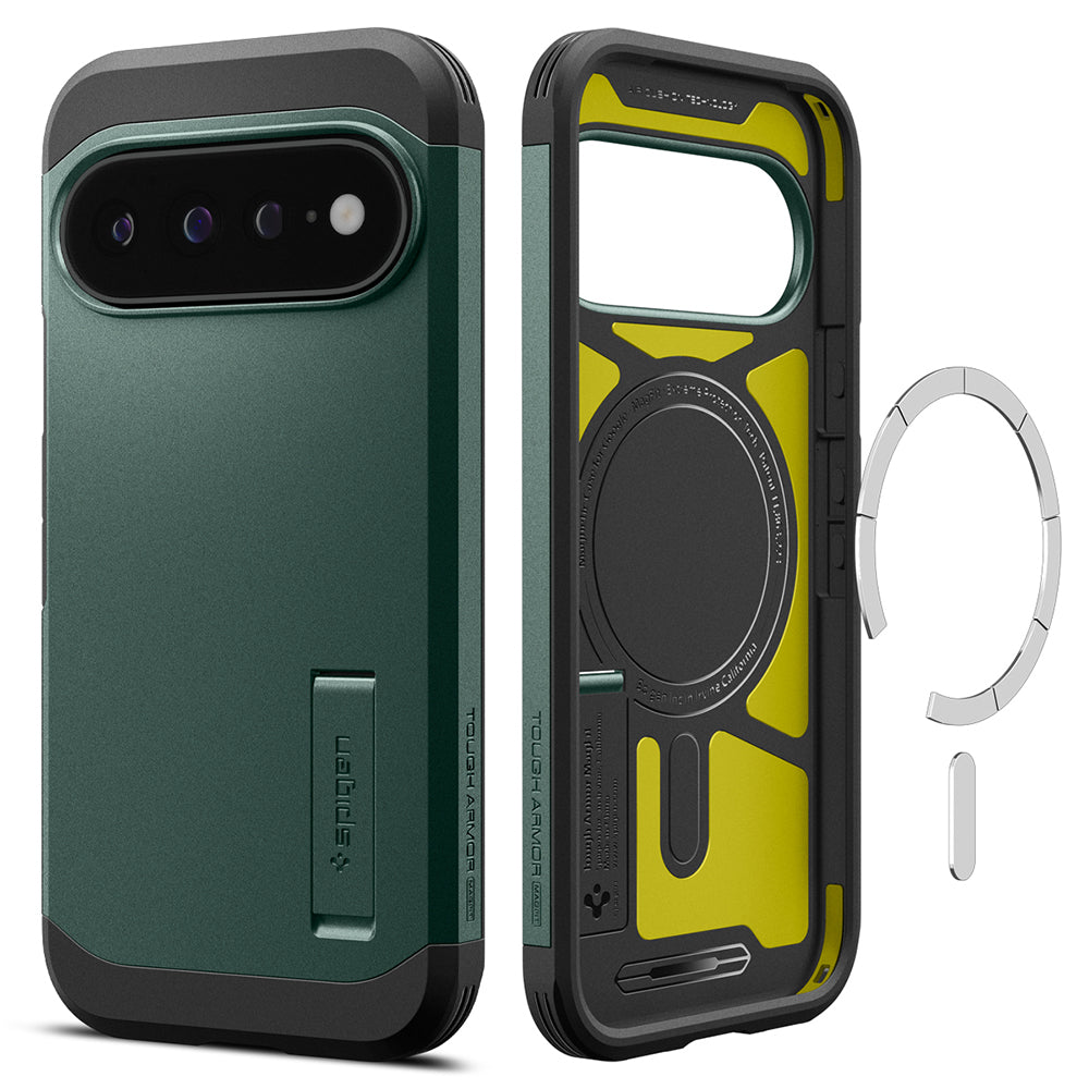 Coque MagSafe pour Google Pixel 11 Pro XL, Spigen, Tough Armor, Vert ACS11864