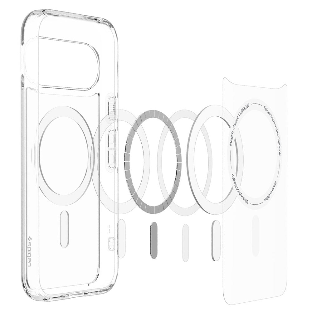 MagSafe-Hülle für Google Pixel 11, Spigen, Ultra Hybrid, Transparent Weiß ACS11441