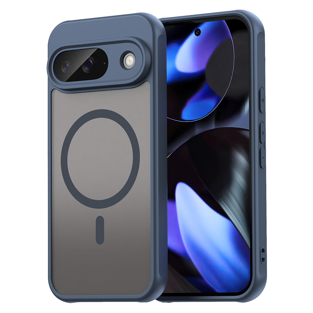 Coque MagSafe pour Google Pixel 9, Techsuit, HaloFrost II, Bleu marine