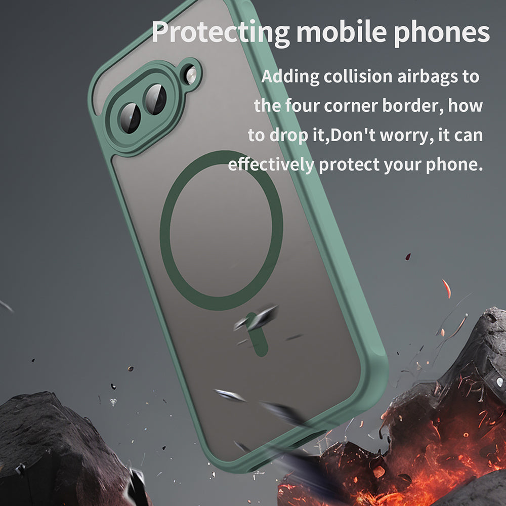 MagSafe-Hülle für Google Pixel 9a, Techsuit, HaloFrost II, Grün