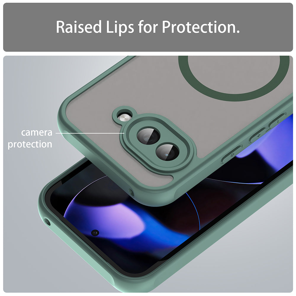 MagSafe-Hülle für Google Pixel 9a, Techsuit, HaloFrost II, Grün