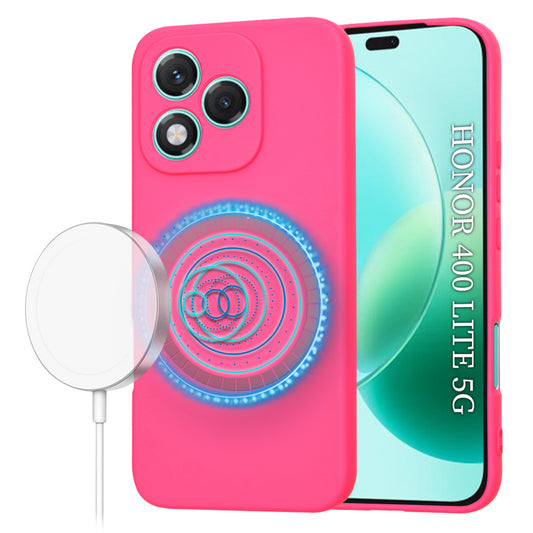 Coque MagSafe pour Honor 400 Lite, Techsuit, SoftFlex, Rose Foncé