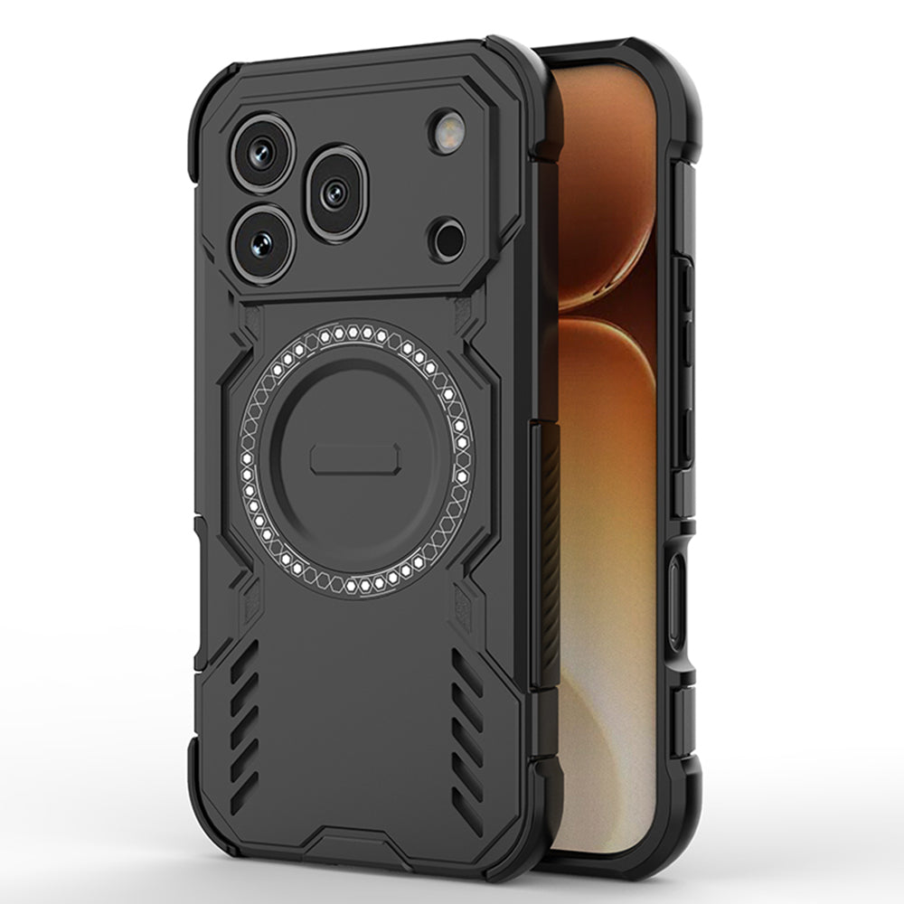 Coque MagSafe pour Honor 600 Pro, Techsuit, ArmorMag, Noire